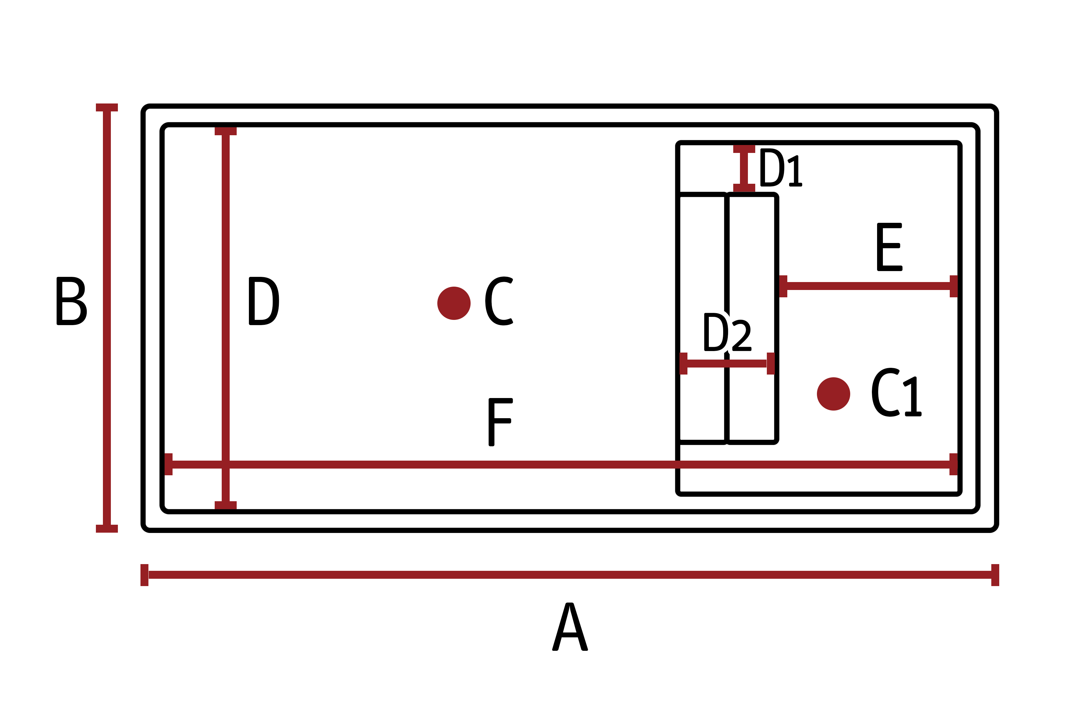 Esquema técnico das medidas da Nova Distinta Pastilhada